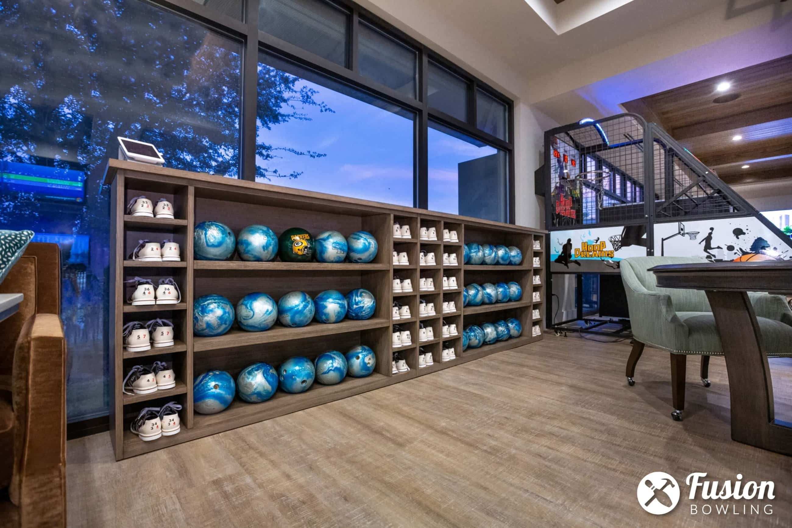 Storage Ideas for Home Bowling Alley Balls & Shoes